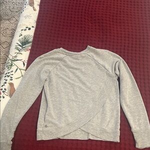 Athleta Girl Fingers Crossed Heather Gray Sweatshirt